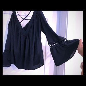 Peasant bell sleeve top